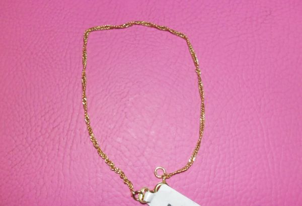 pulseira folh ouro lisa