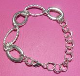 pulseira correntes folheada a prata